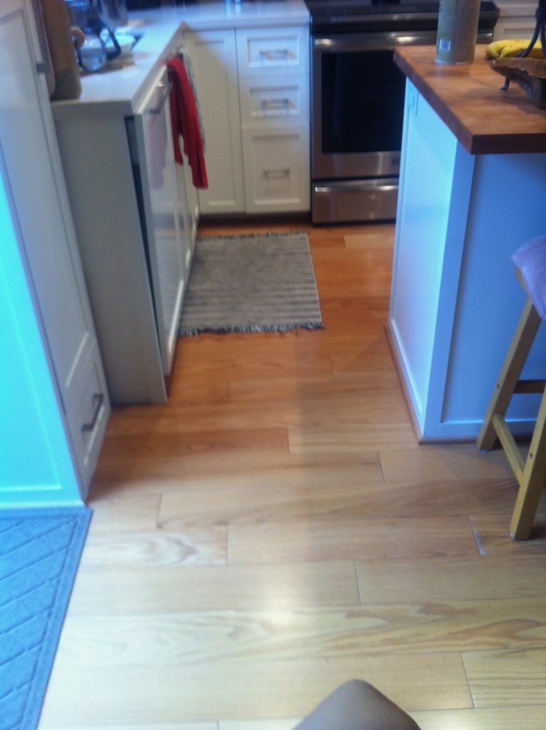 kitchen finished hardwood flooring