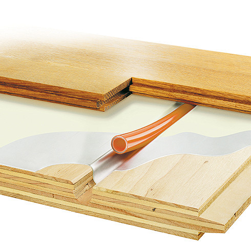 Warmboard-S: 7-ply plywood, tubing channel, aluminum, paint