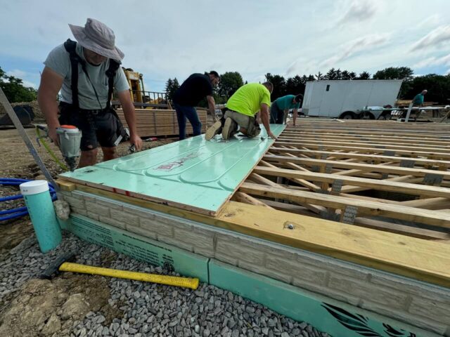 Installing Warmboard-S panel over joist